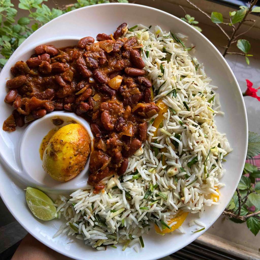 Rajma and jeera rice