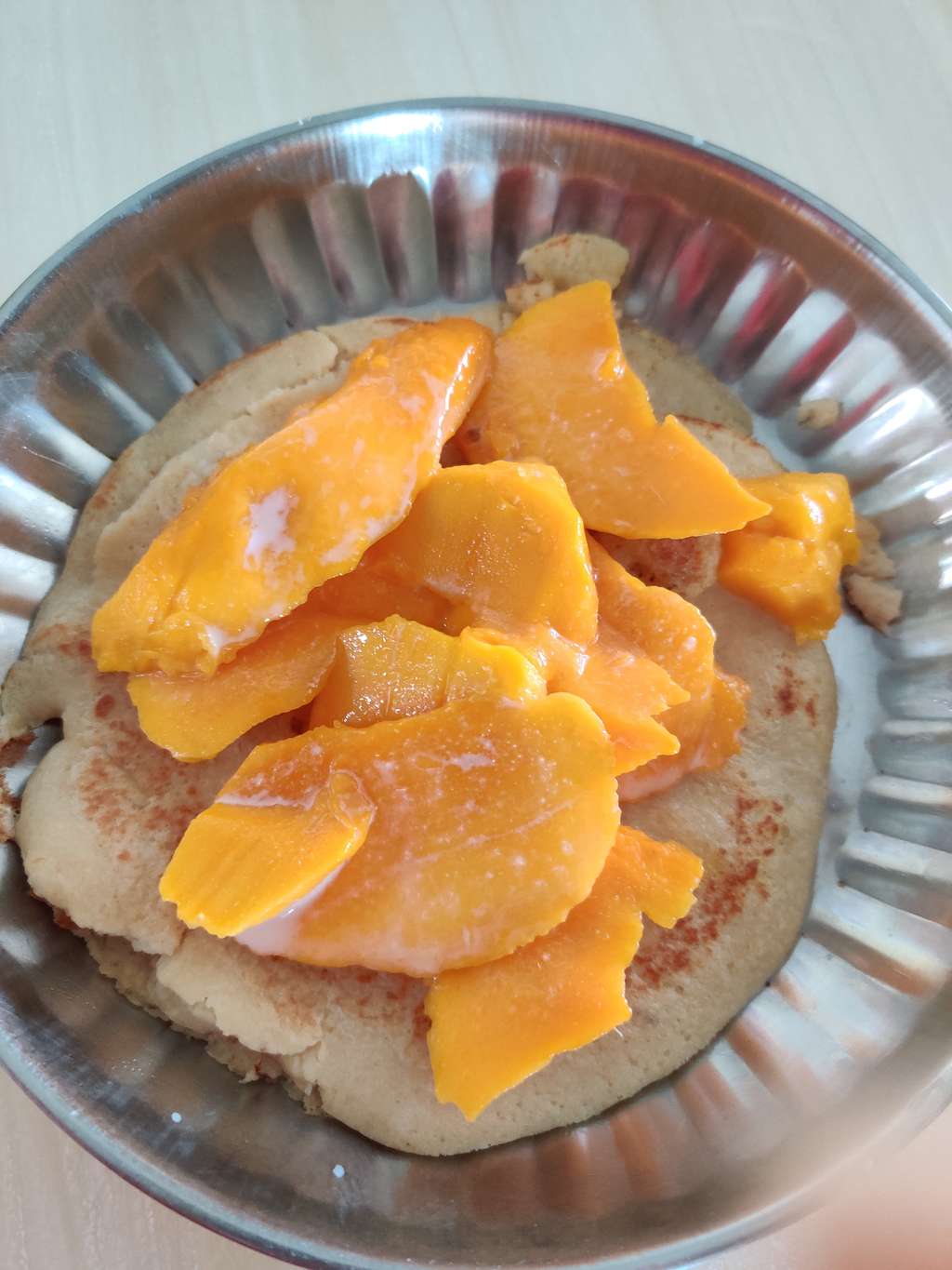 mango banana oat pancakes