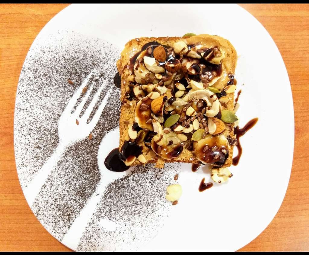 Nutty Open Toast