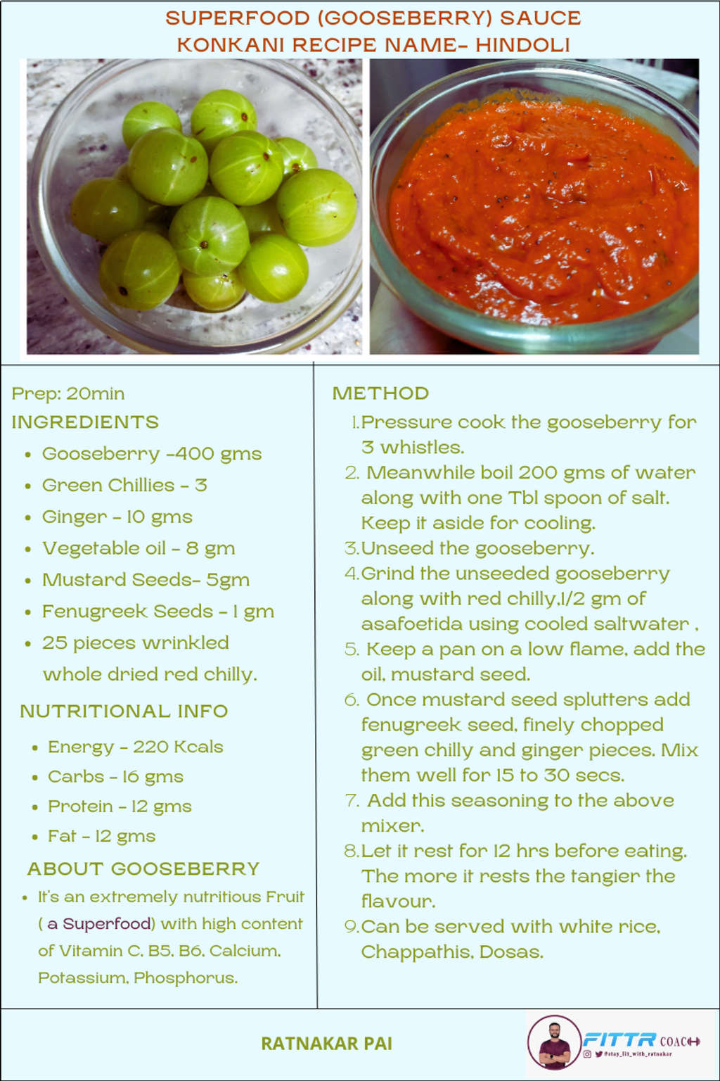 SuperFood Gooseberry Sauce 