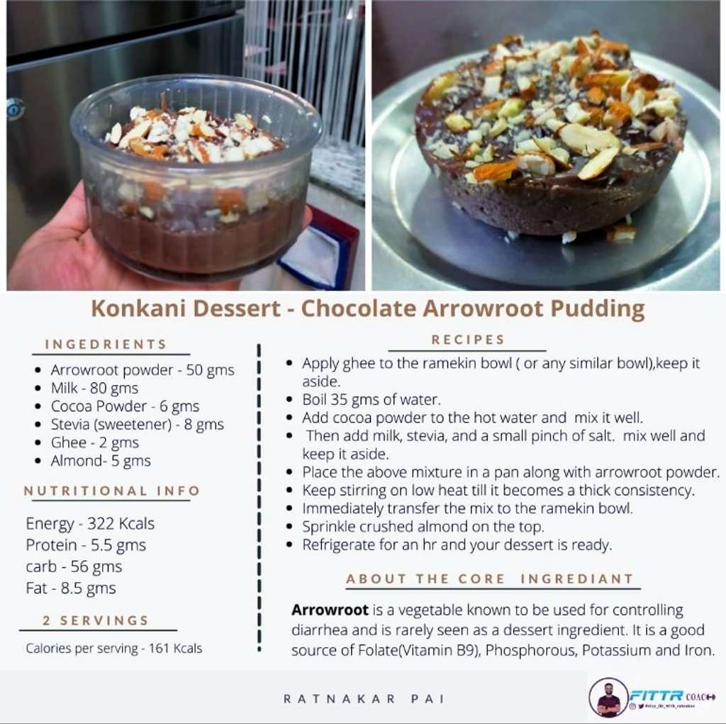 Arrowroot Chocolate Pudding 