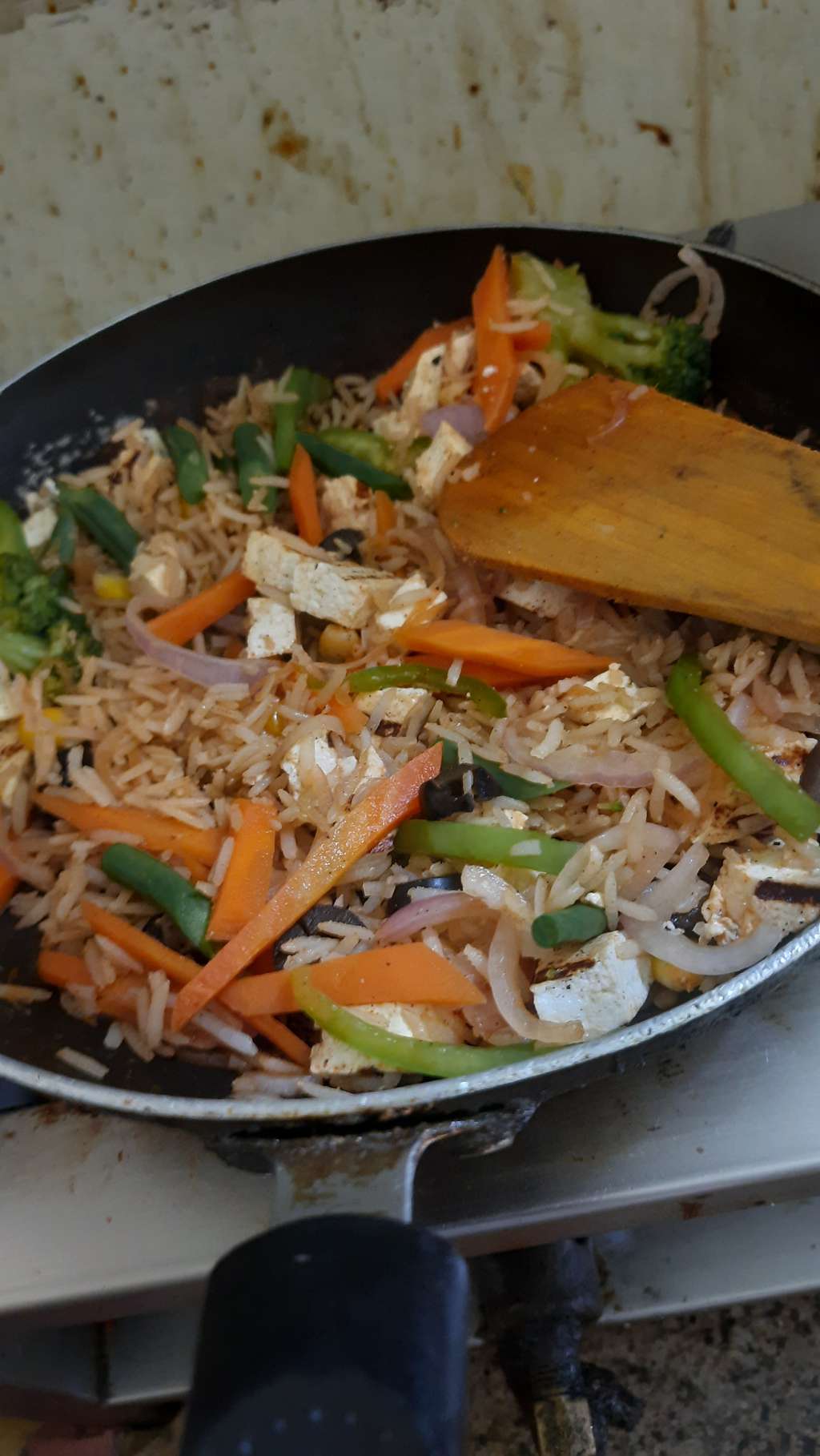 Brown Rice With Grilled Paneer