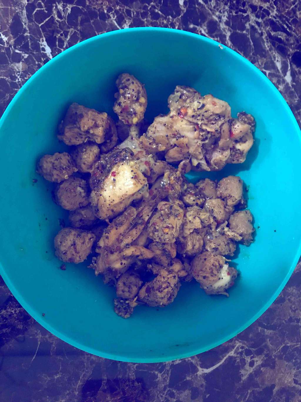 Spicy chicken meets cheesy soya nuggets