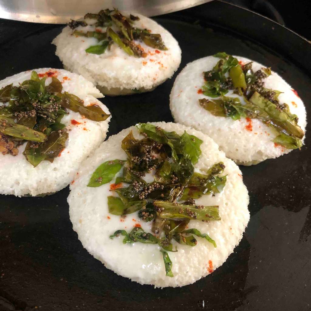 steamed soya tawa idli