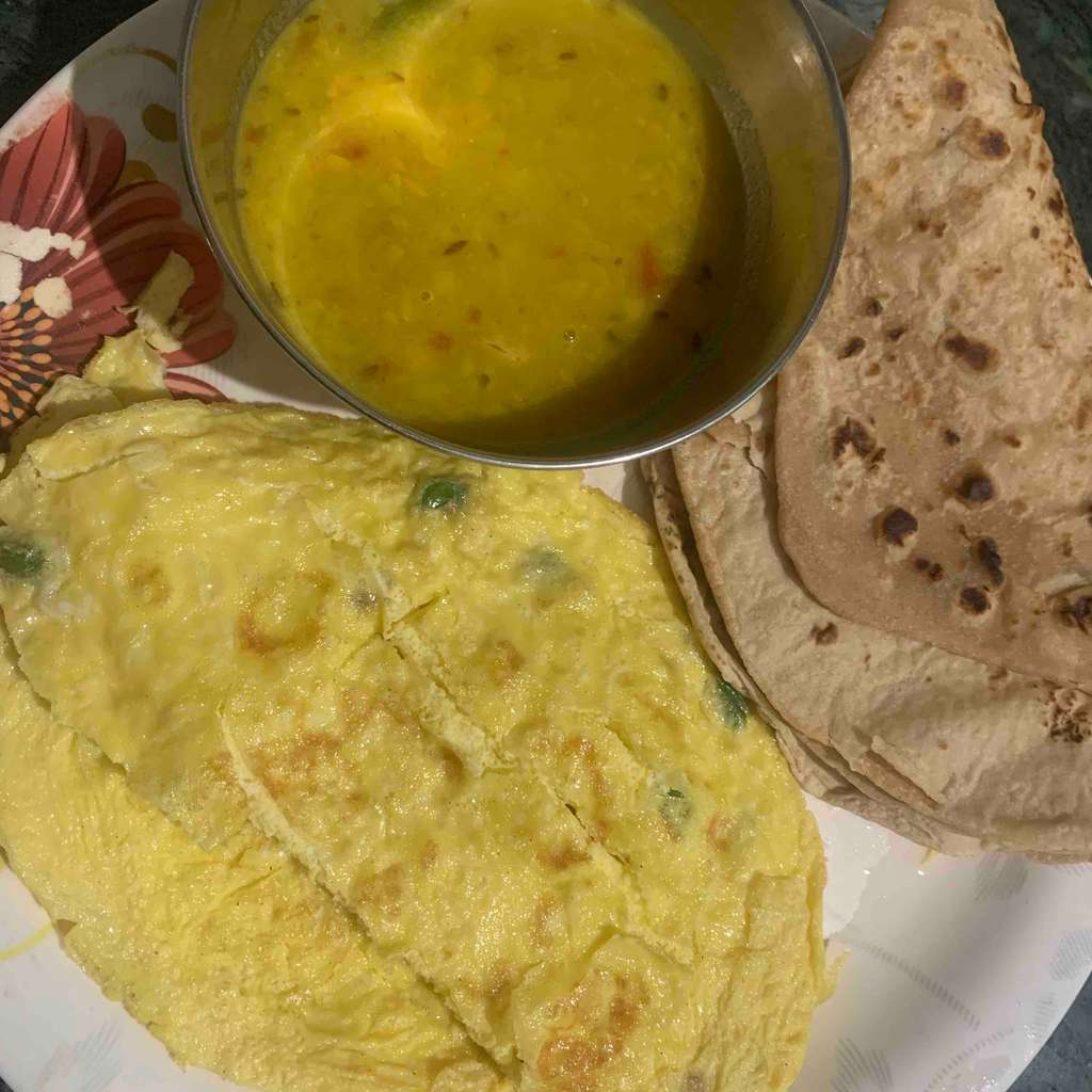 egg + roti home food