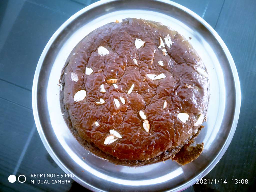 Aate ka eggless cake recipe by Parul Sharma at BetterButter