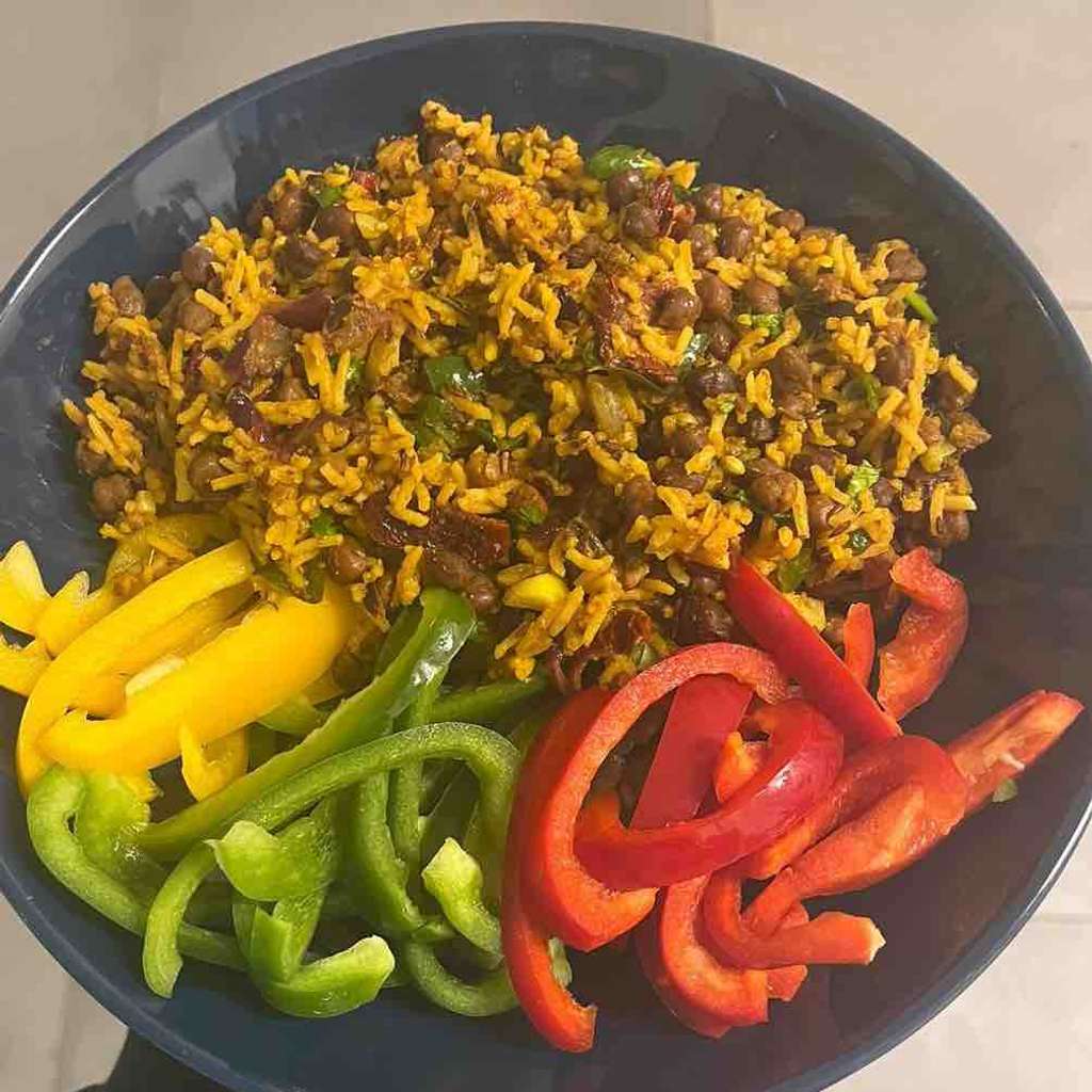 Vegan Brown chickpea pulao