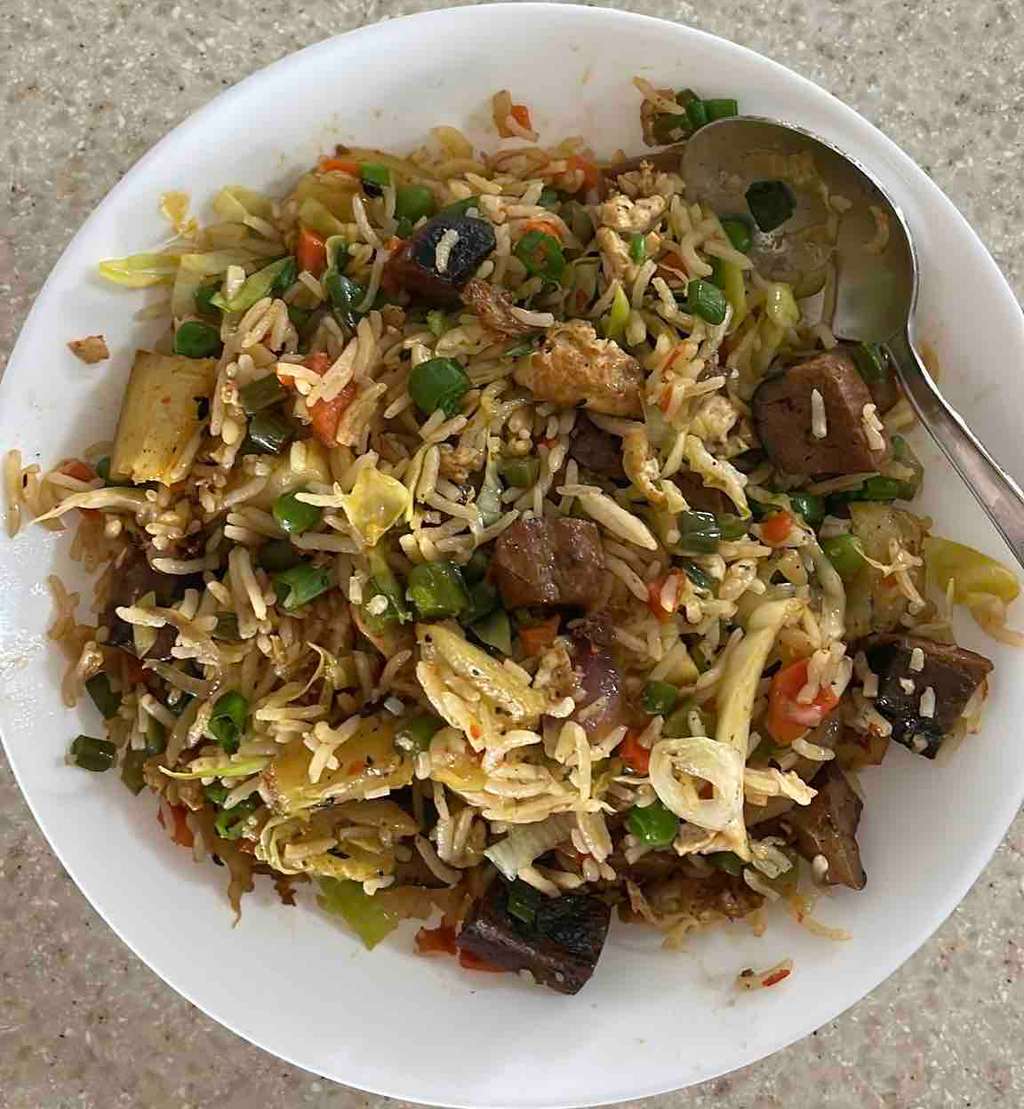 Veg fried rice (High protein)