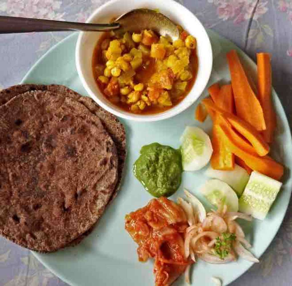 Ragi soya roti and Dal dhudhi