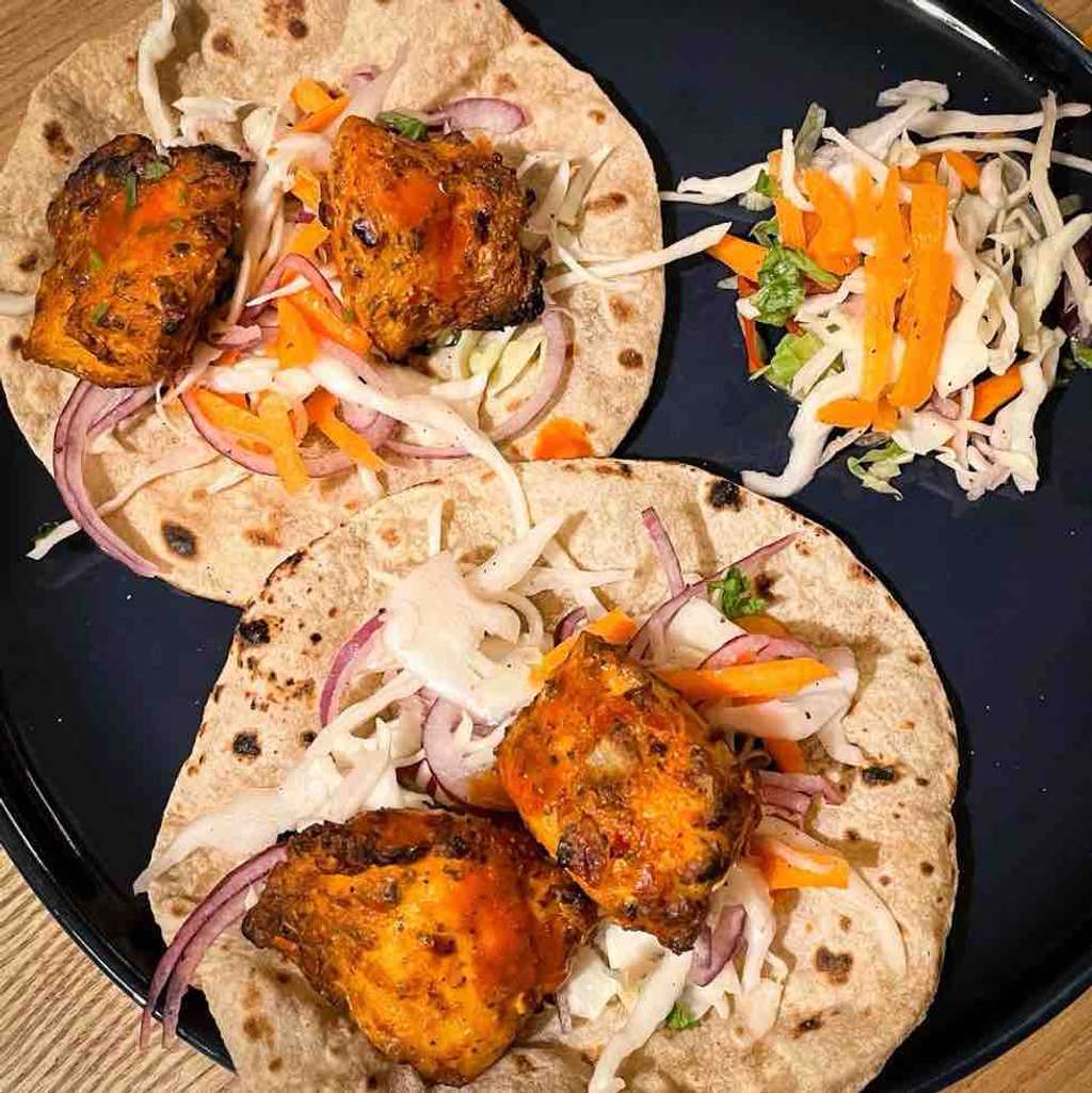 Grilled fish in phulka wrap
