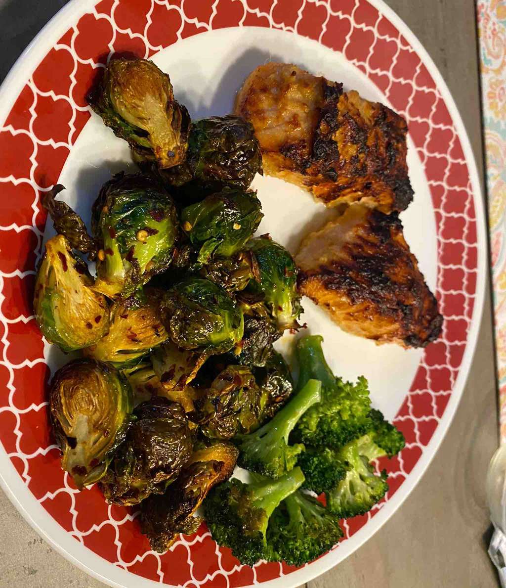 Quick Airfried chicken and veggies
