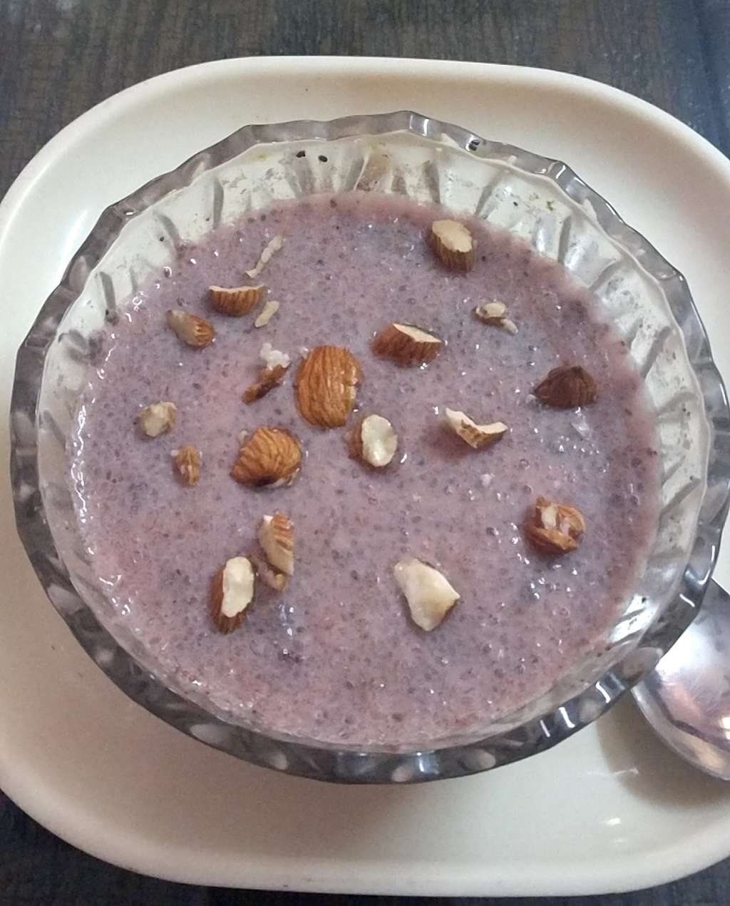 Overnight berry oats chia seeds meal 🌸