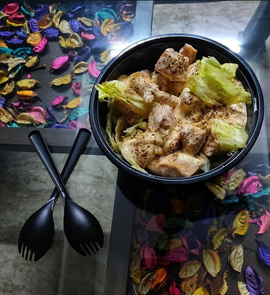 Air fried chicken breast salad 🥗