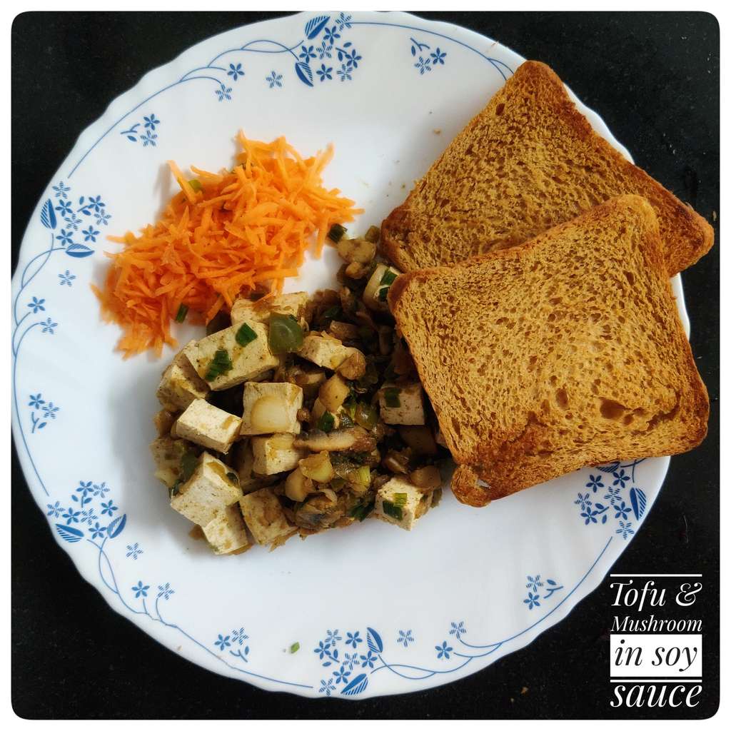 Simple Tofu and Mushroom in Soy sauce