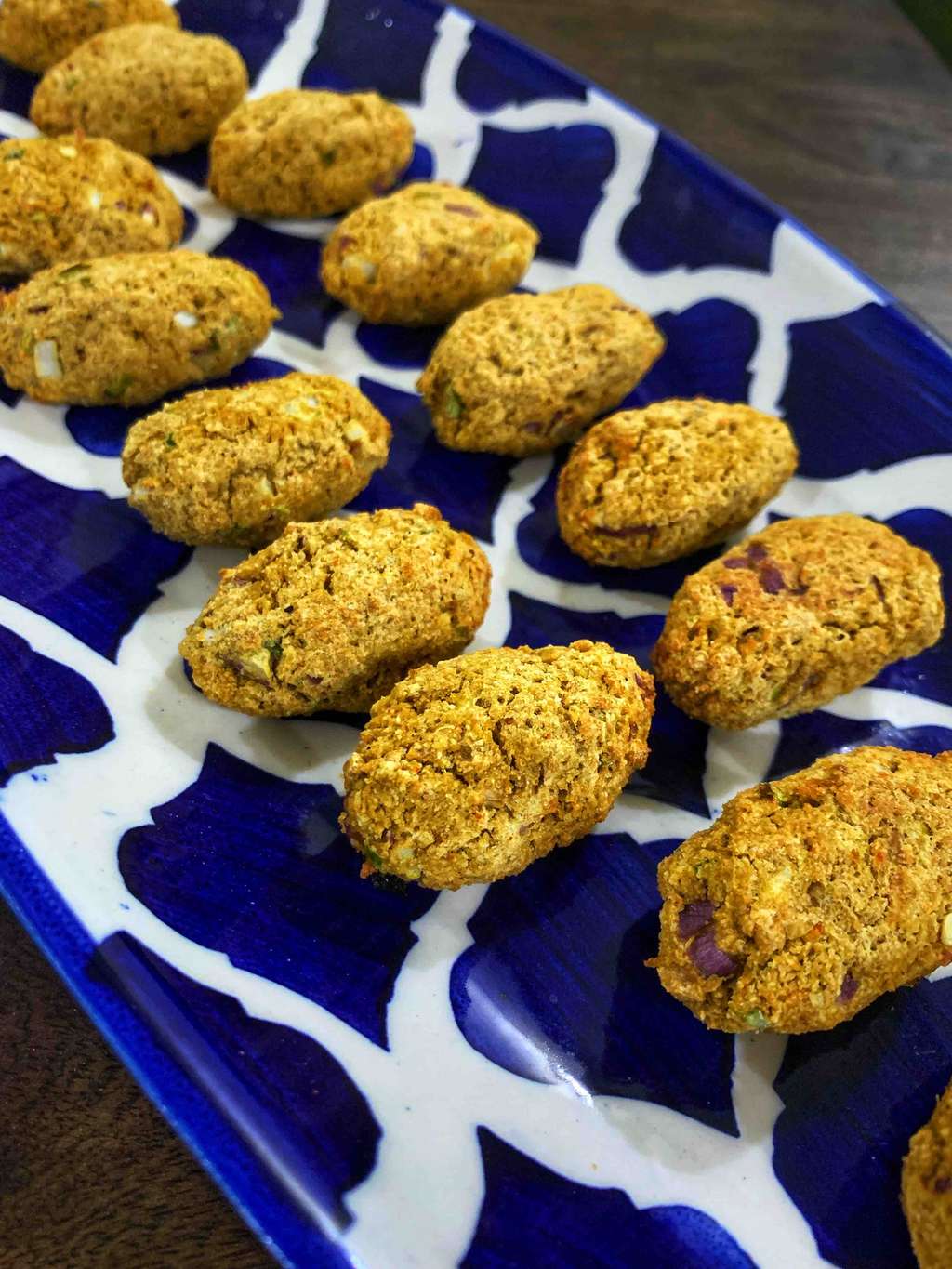 Soya Granules Kabab, Air Fried 