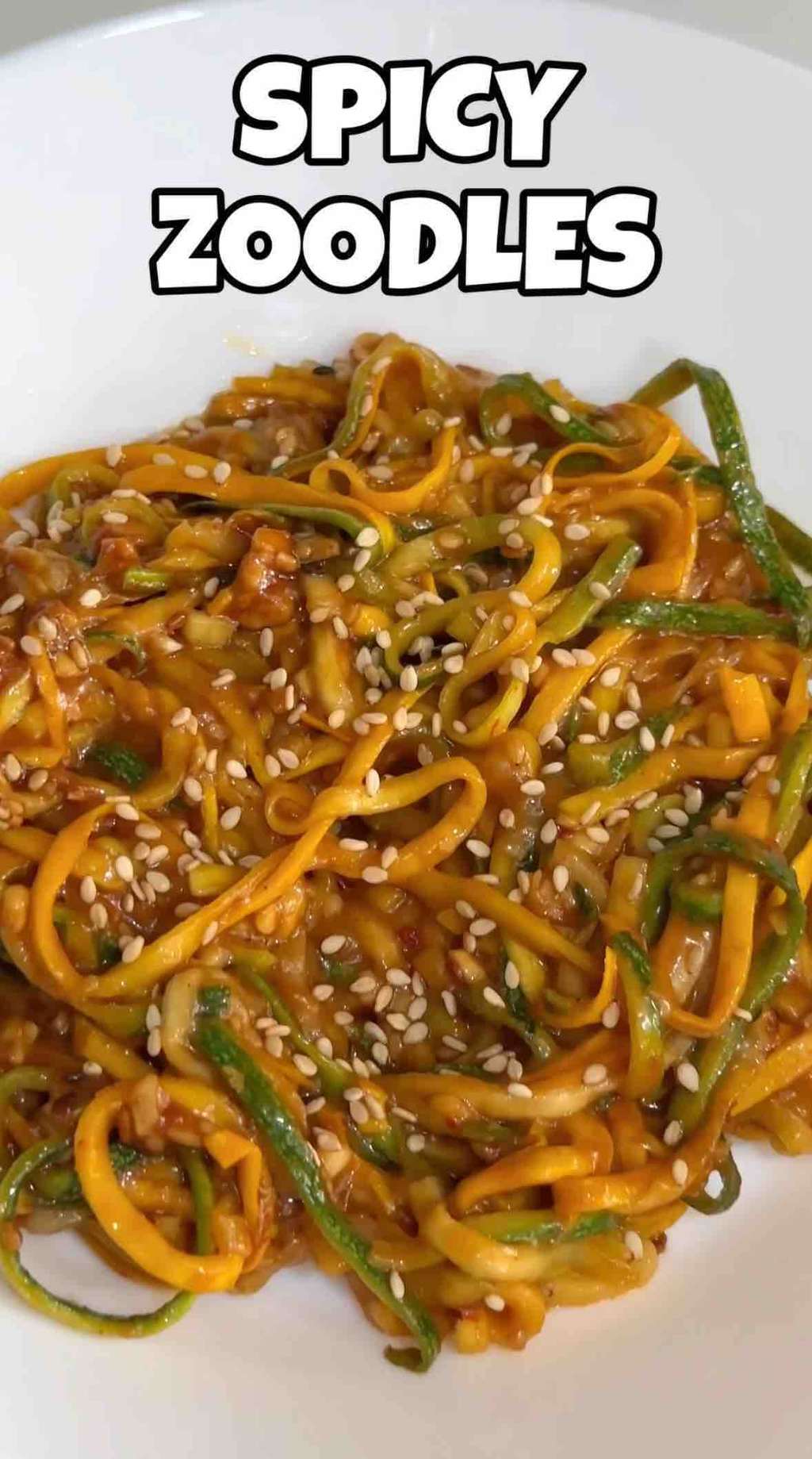 Spicy Zoodles with Peanut Chilli Sauce | Gut-Friendly Dinner Recipe | Only 195 Cals!