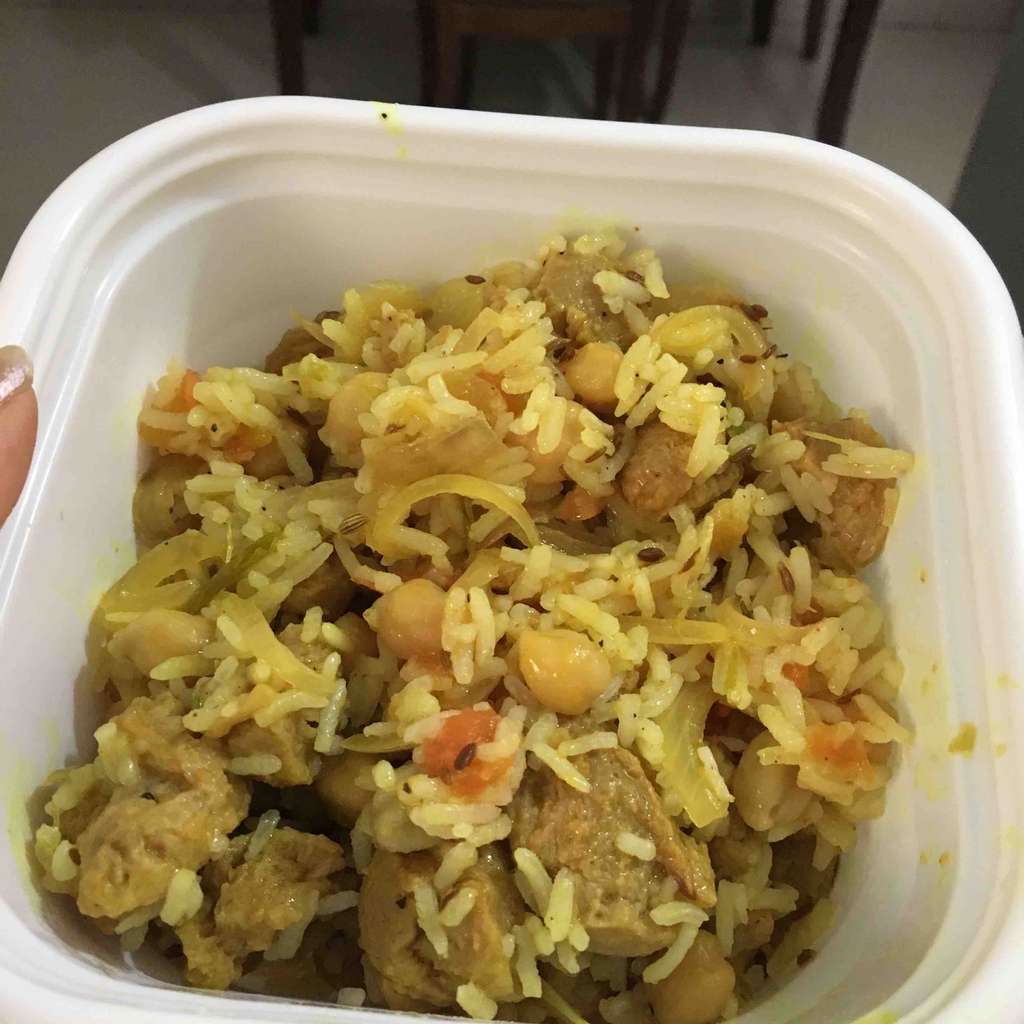 soya chunks and chic peas pulao