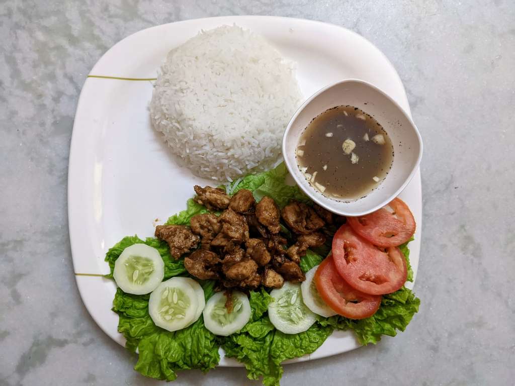 chicken lok lak - Khmer food
