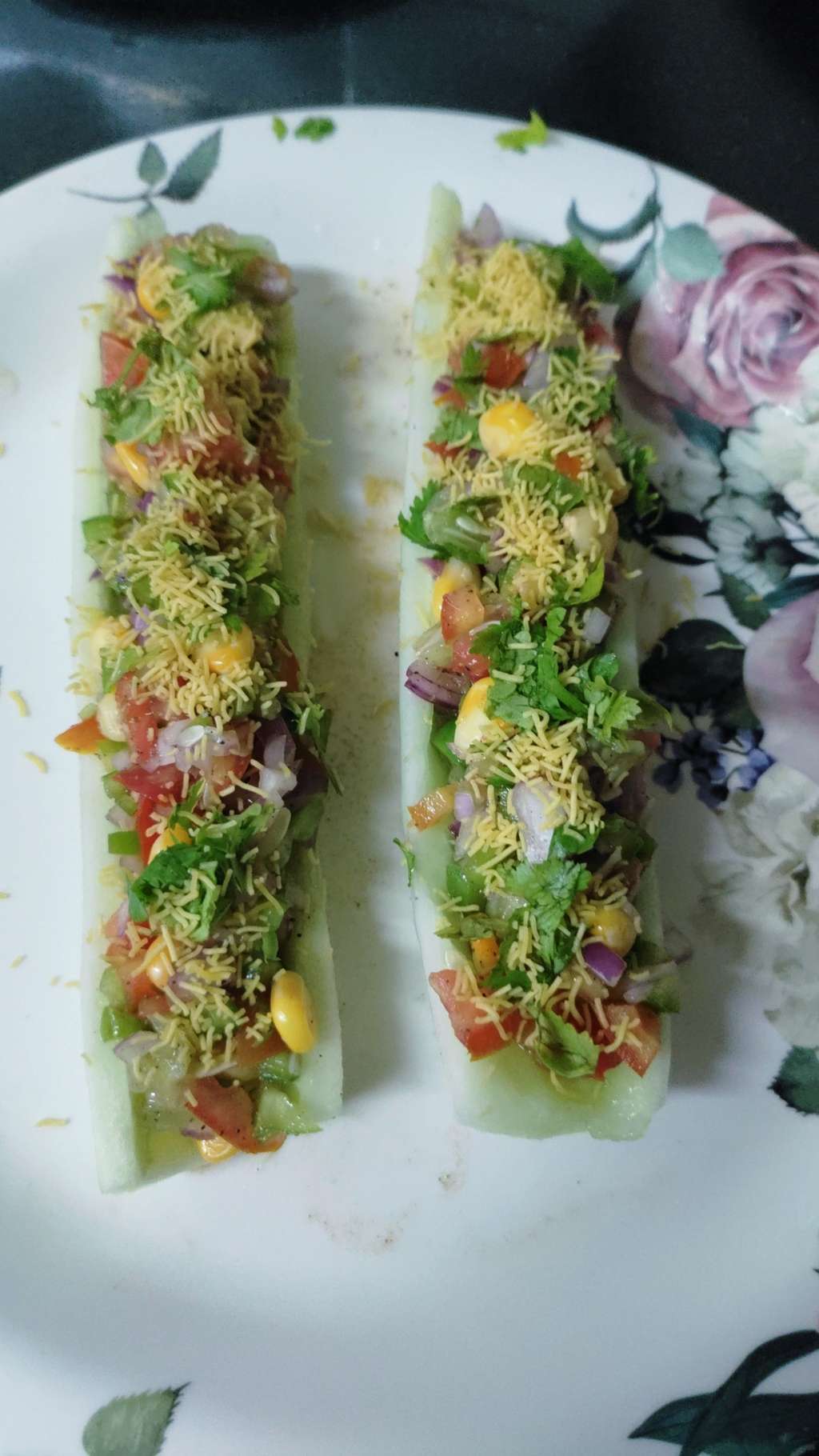 cucumber boat salad 