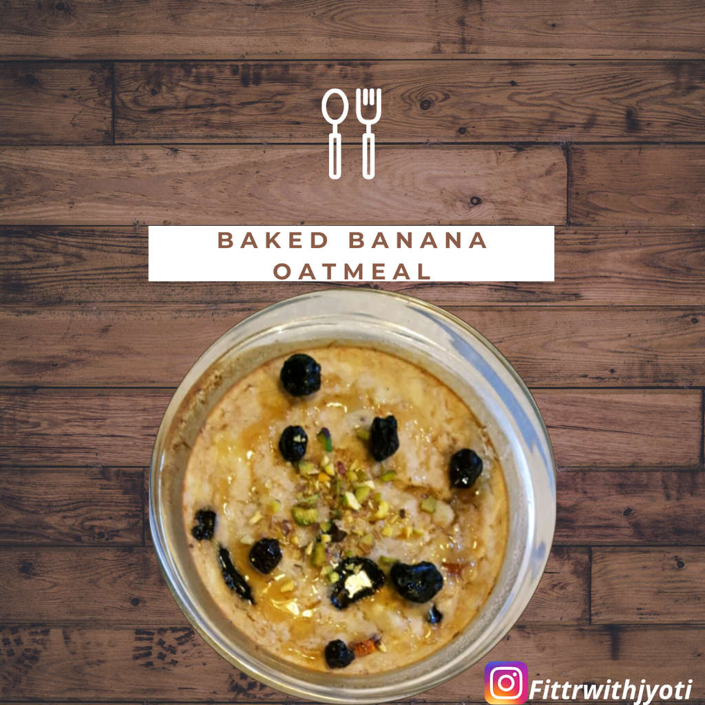 Baked banana oatmeal