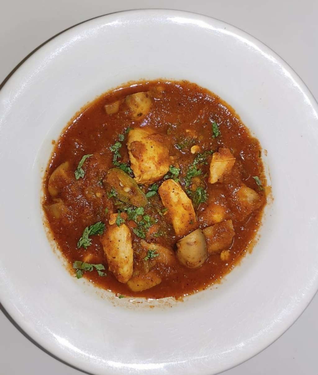  Bell pepper Tikka gravy with Mushroom & Chicken 