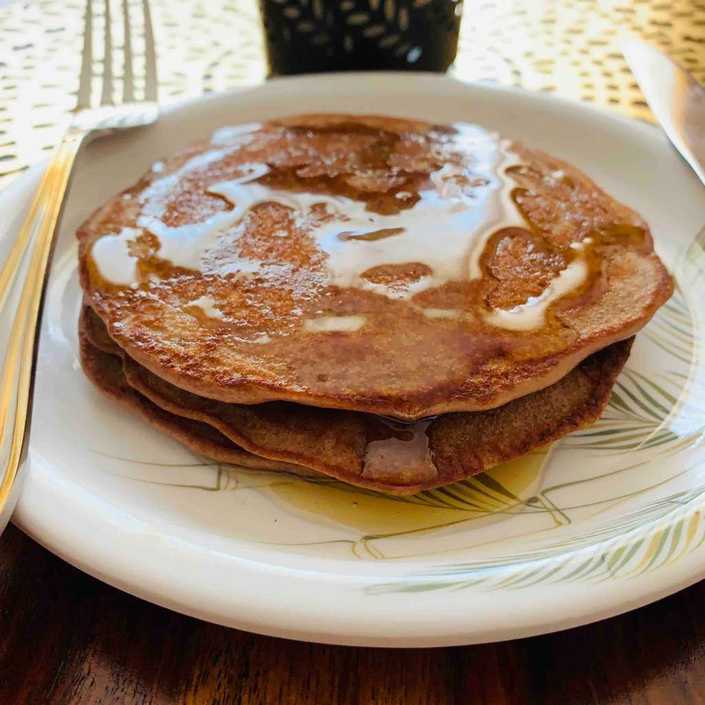Whey Pancake with honey