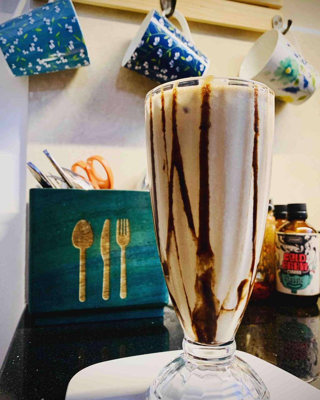 Banana Coffee Chocolate Milkshake