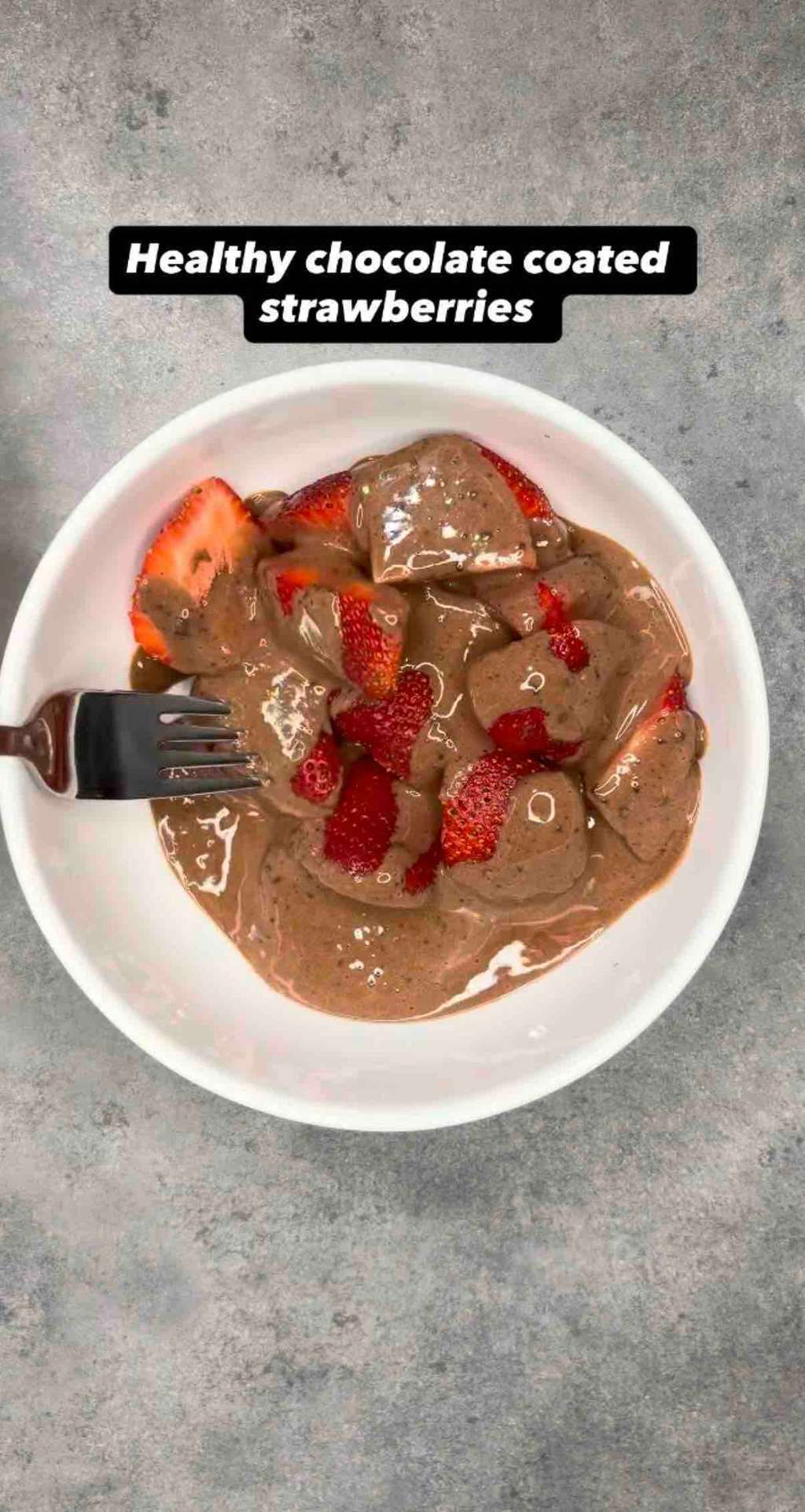 Healthy chocolate coated strawberries