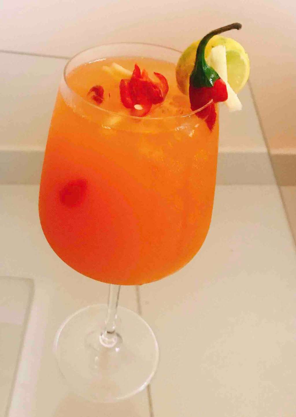 Orange iced Tea sweet and spicy 🌶 