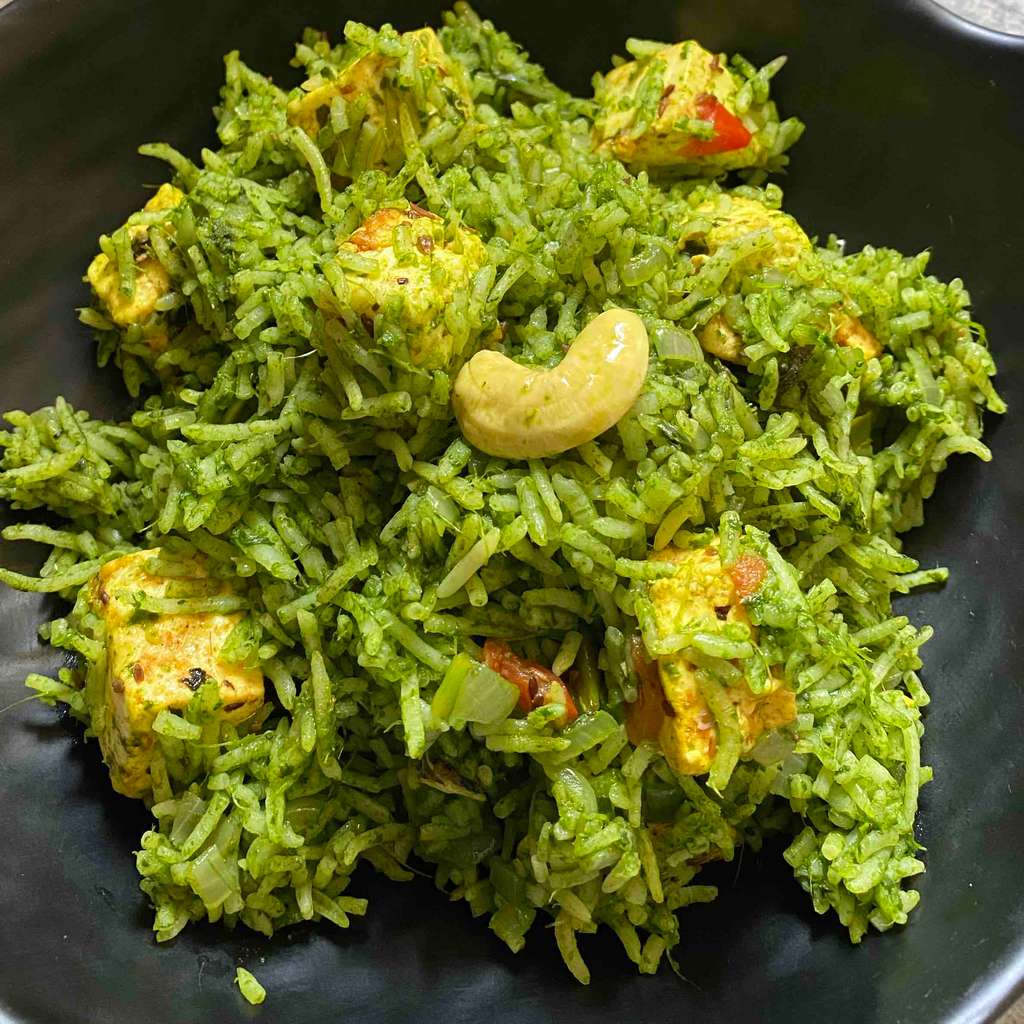 Spinach Paneer Pulao