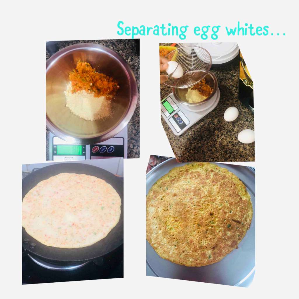 Besan egg white vegetable chilla/ cheela