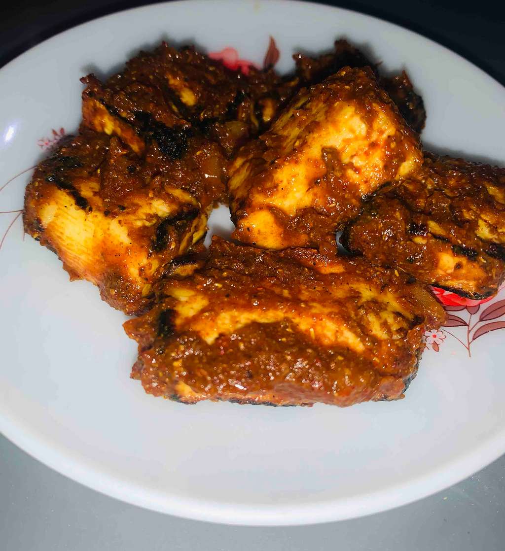 low calorie Barbeque paneer