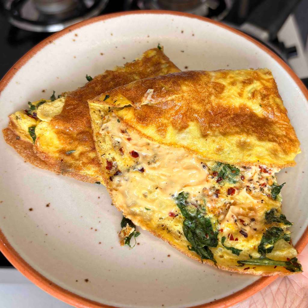 cheese and spinach omelette 