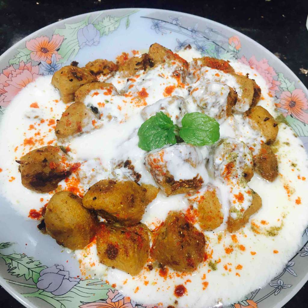 Soya chunks with chat masala 