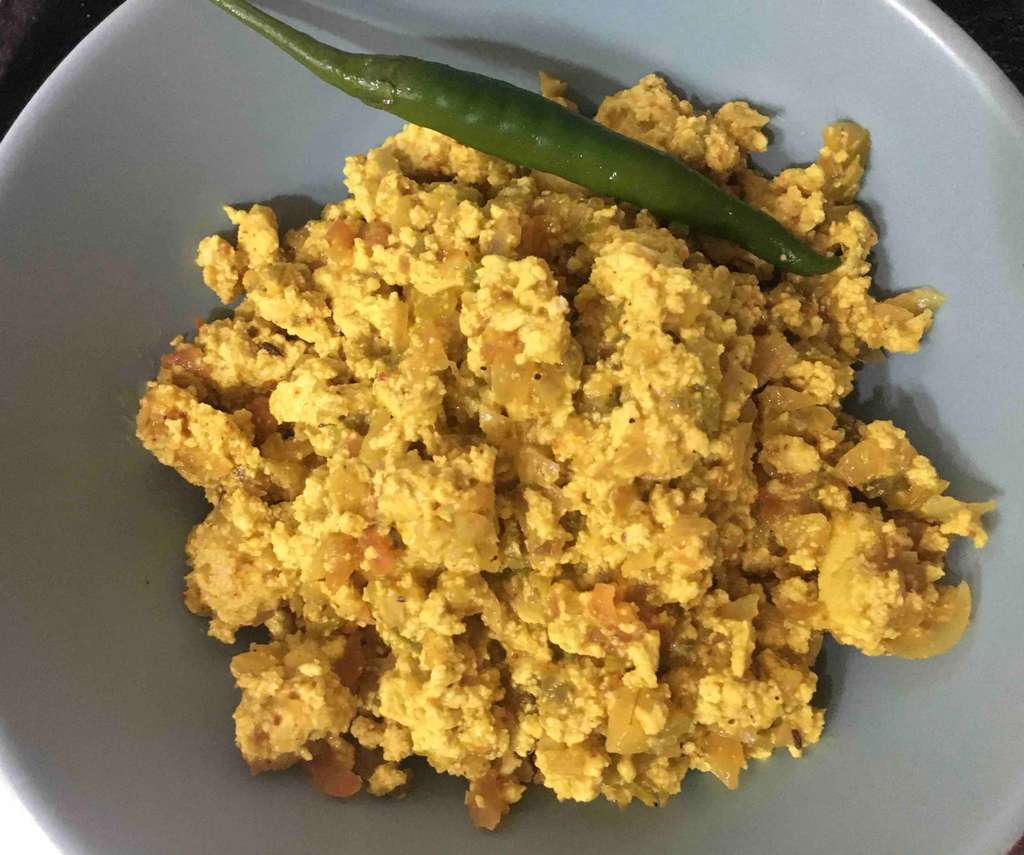 Tofu capsicum bhurji