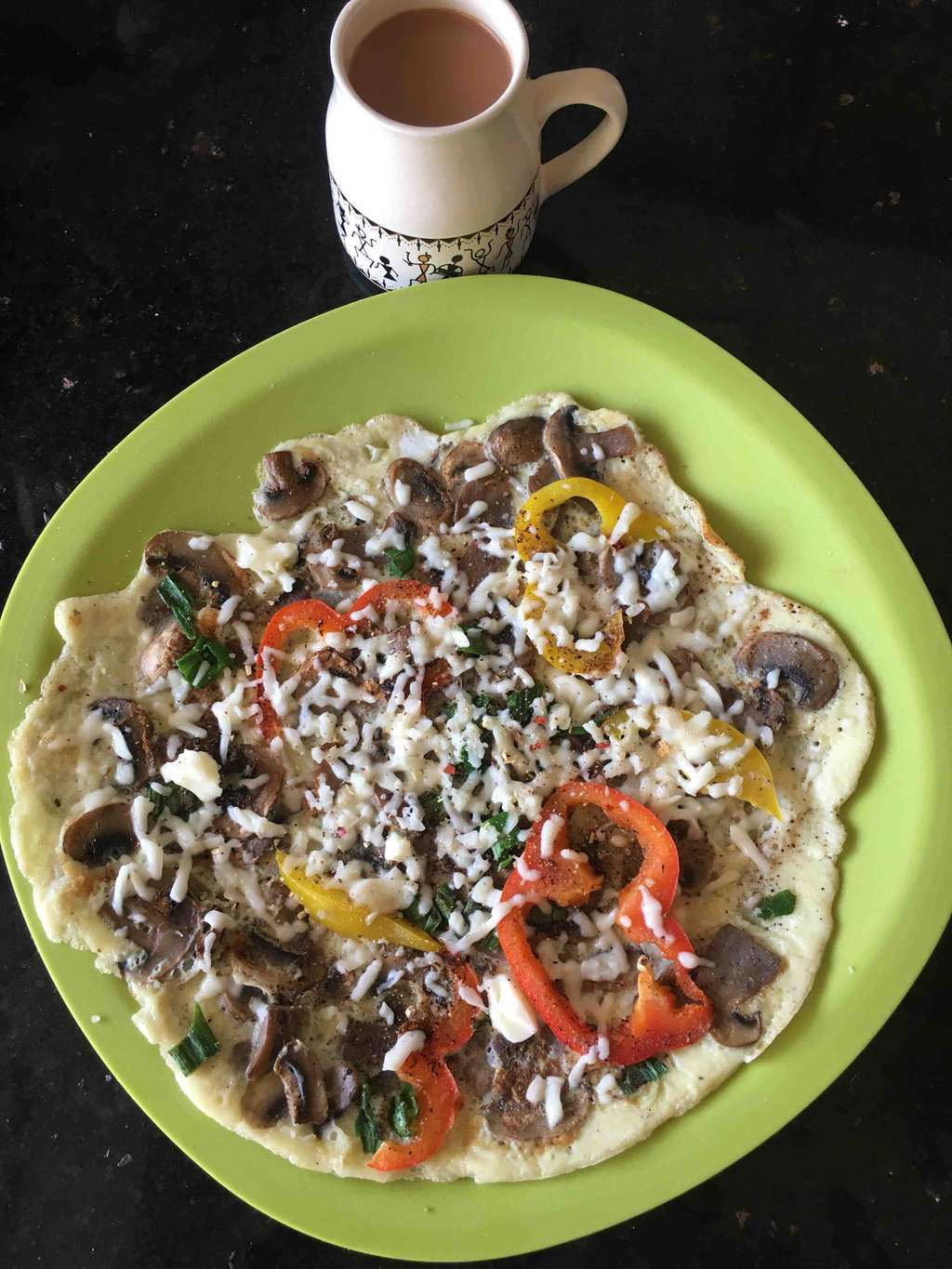 Mushroom cheese omelette 