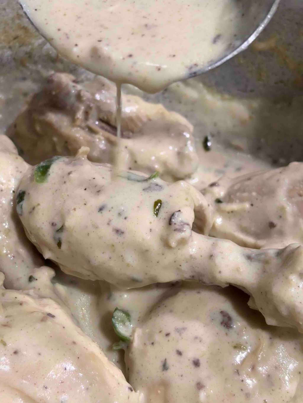 chicken in white gravy 