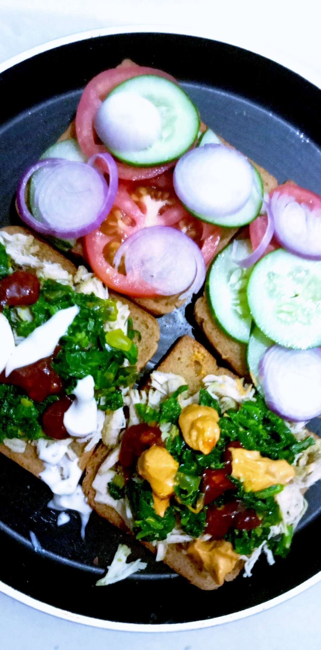 chiken palak sandwich