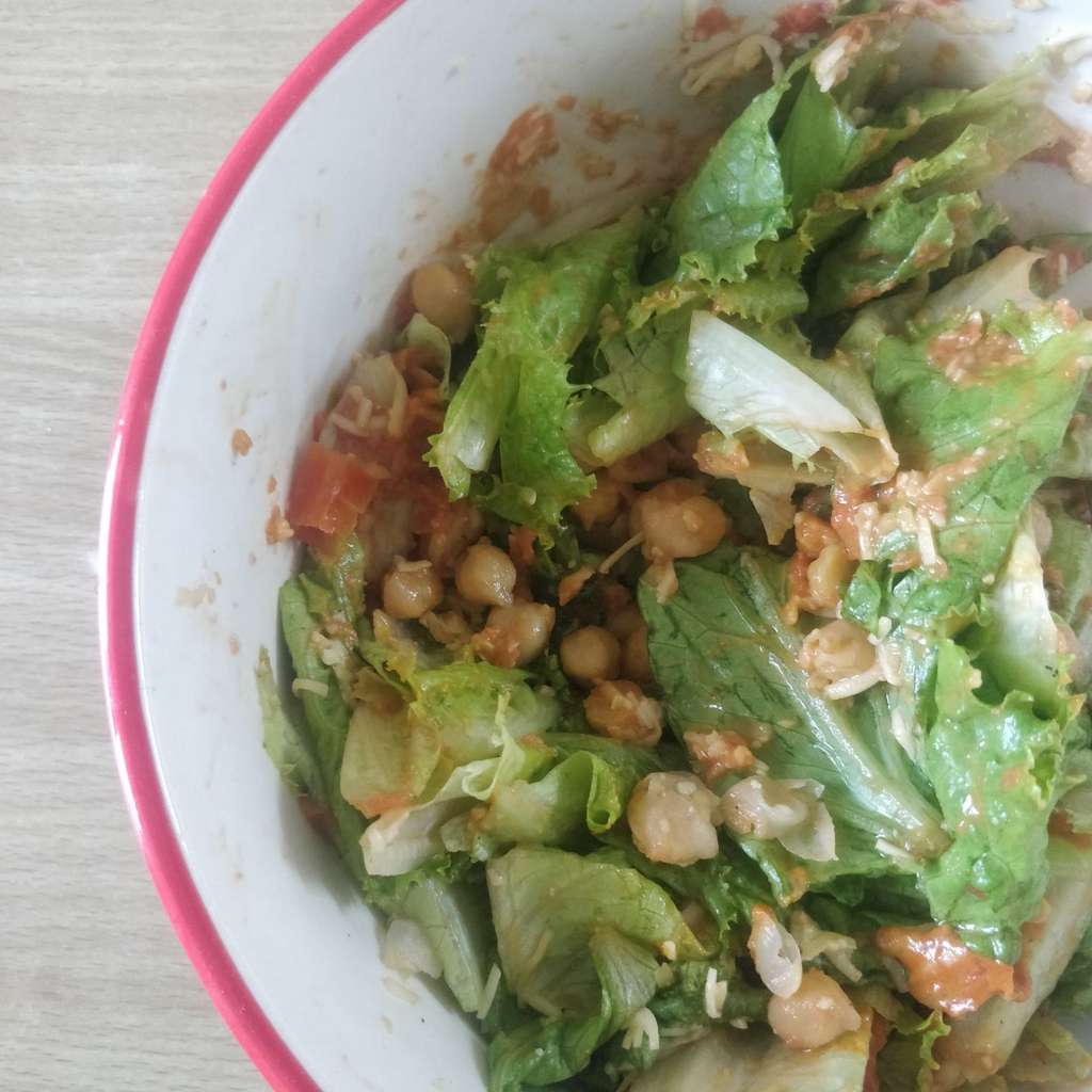 Chickpea and Smoked Cheddar Cheese Salad