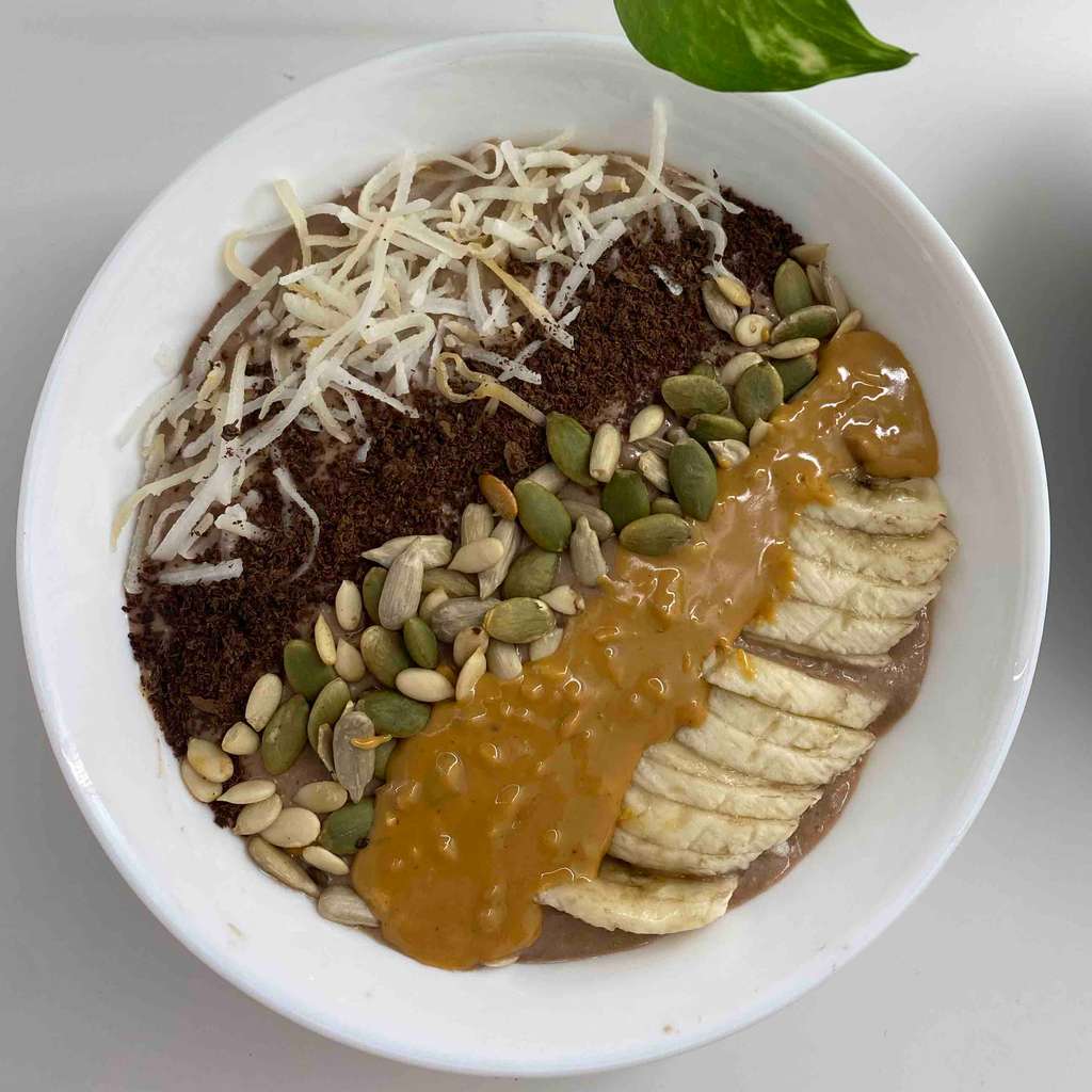 Protein oatmeal bowl.