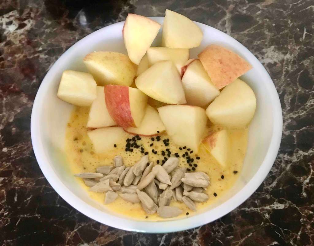 Overnight protein oats & apple