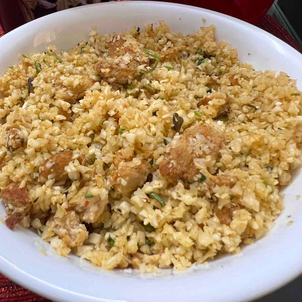 Cauliflower chicken fried rice (No rice)