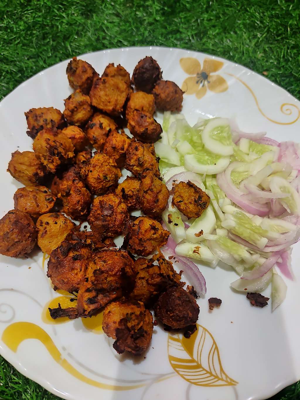 Tandoori soya chunks in air fryer 
