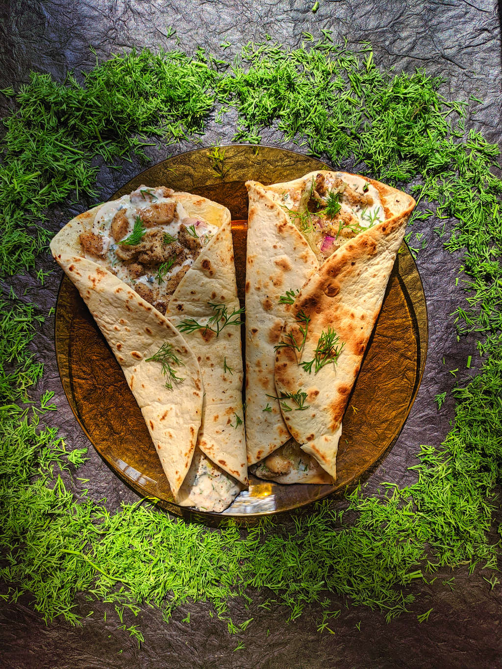 Chicken Tortilla Wrap with Fresh Tzatziki Sauce #FITTRMasterchef