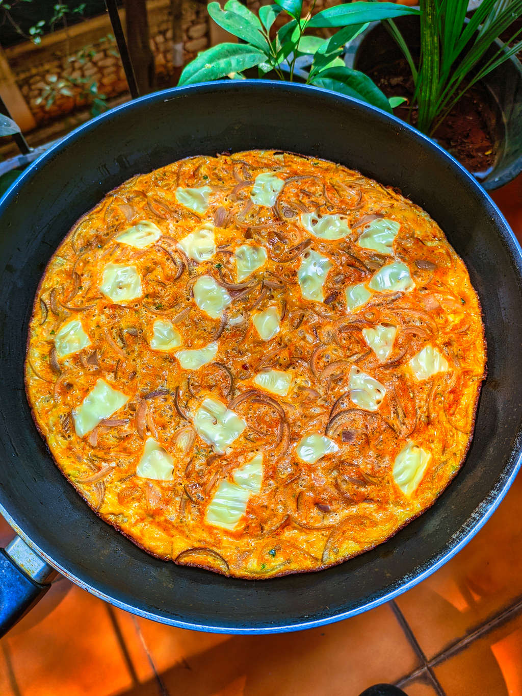 4 Ingredient Cheesy Schezwan Omelette