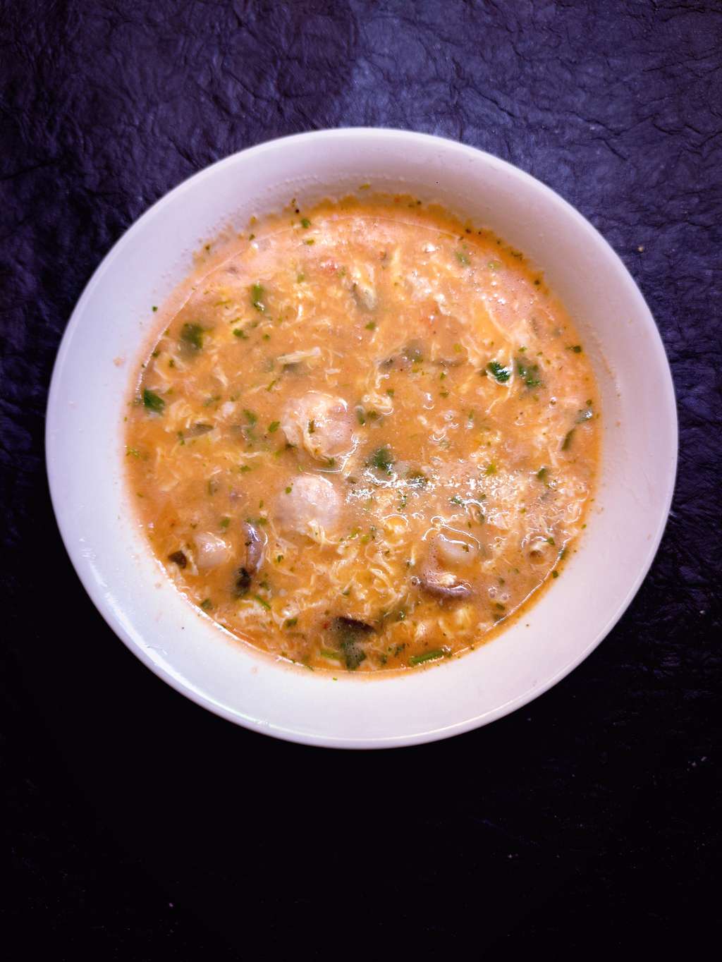 High Protein Tomato Egg Drop Soup (Low Calorie! Very filling!)