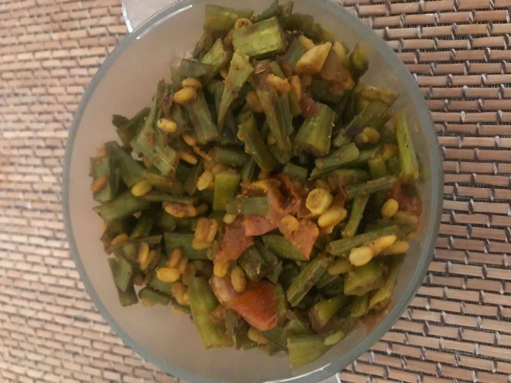 Dal Gawar phali (Cluster beans) bhaji