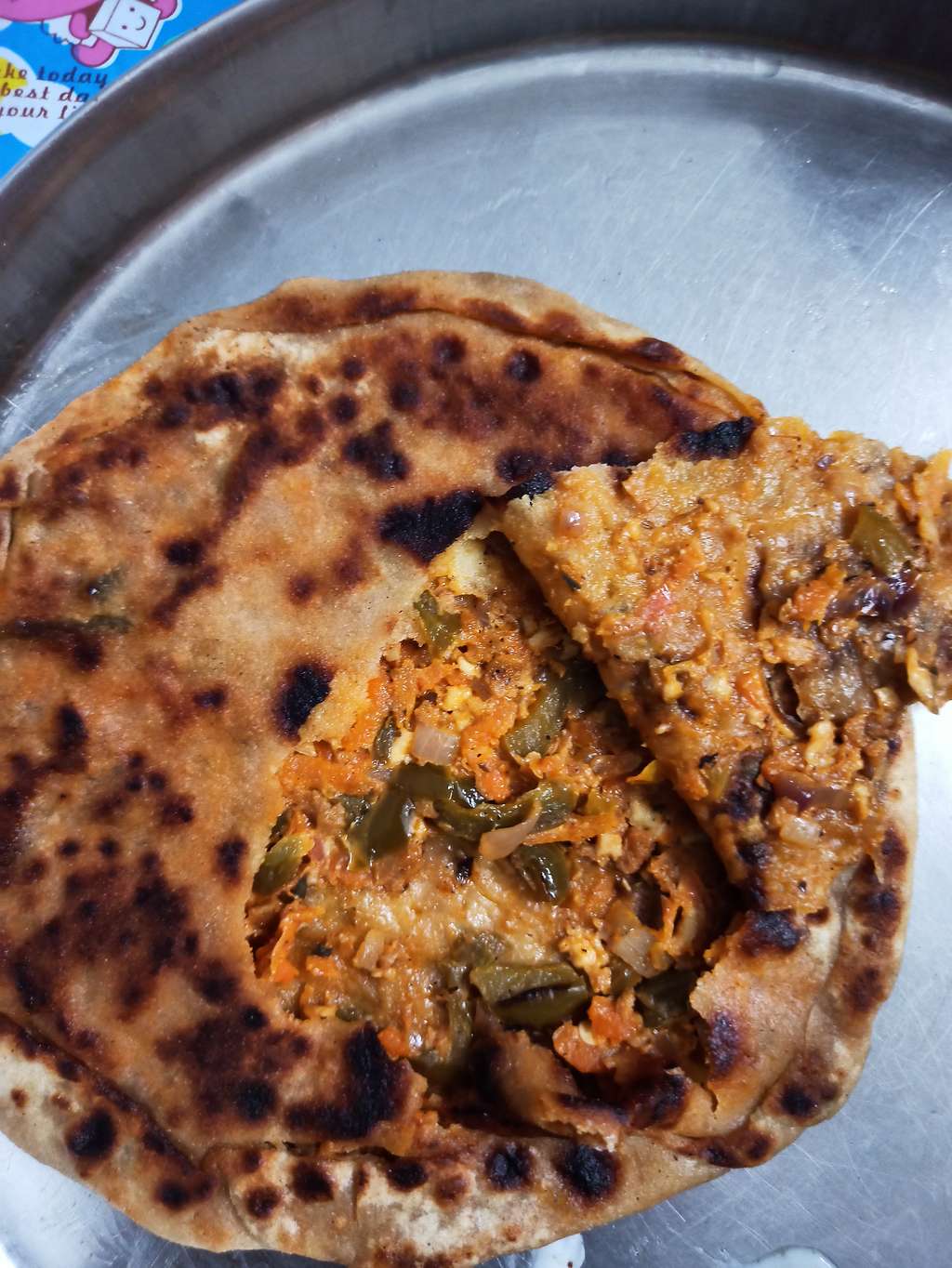 stuffed pizza paratha