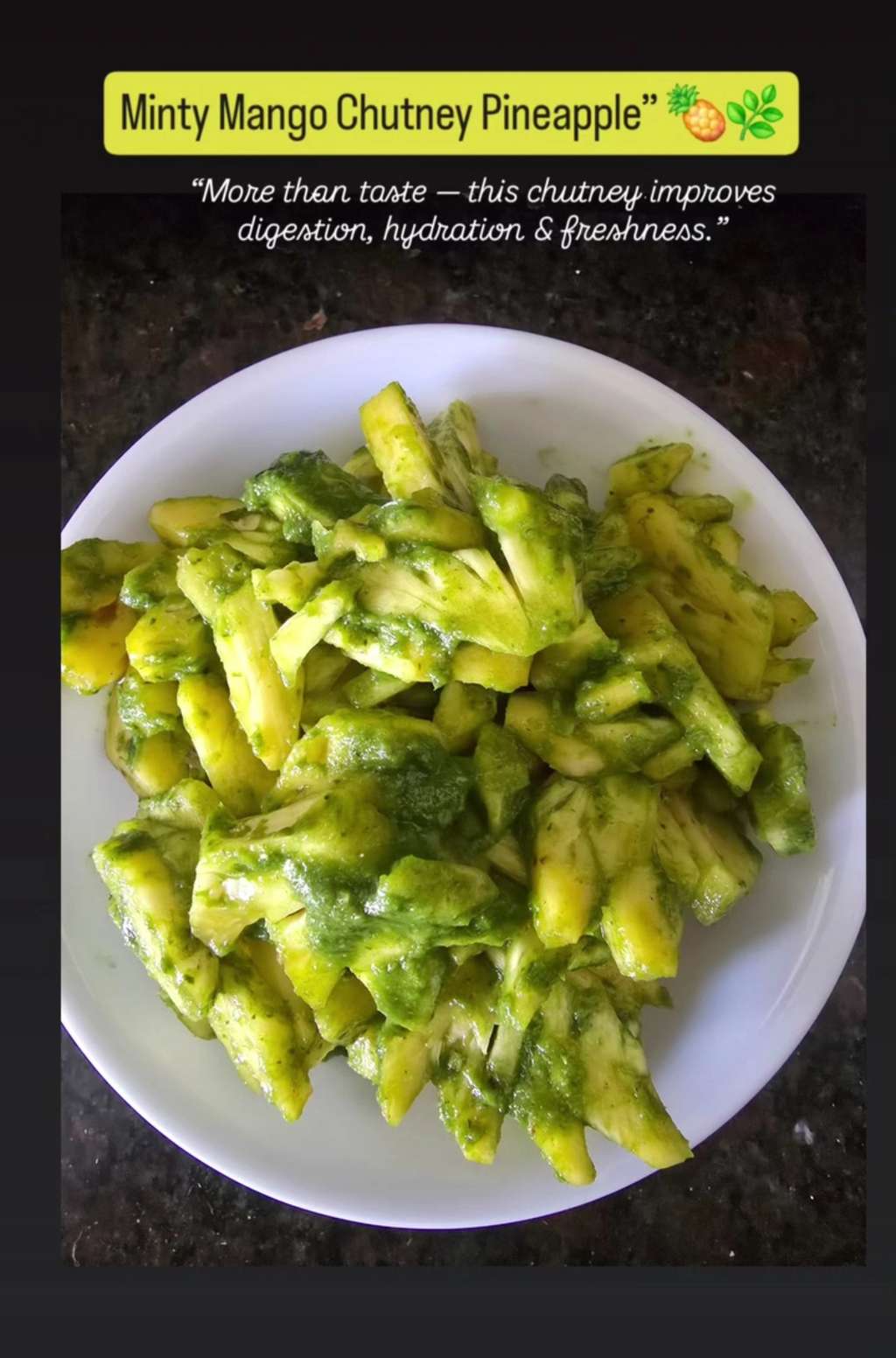 🍍⚡ Tangy Mint Mango Pineapple Bites 🌿😋
(Gut-Friendly, Low-calorie, high-volume, super refreshing snack)