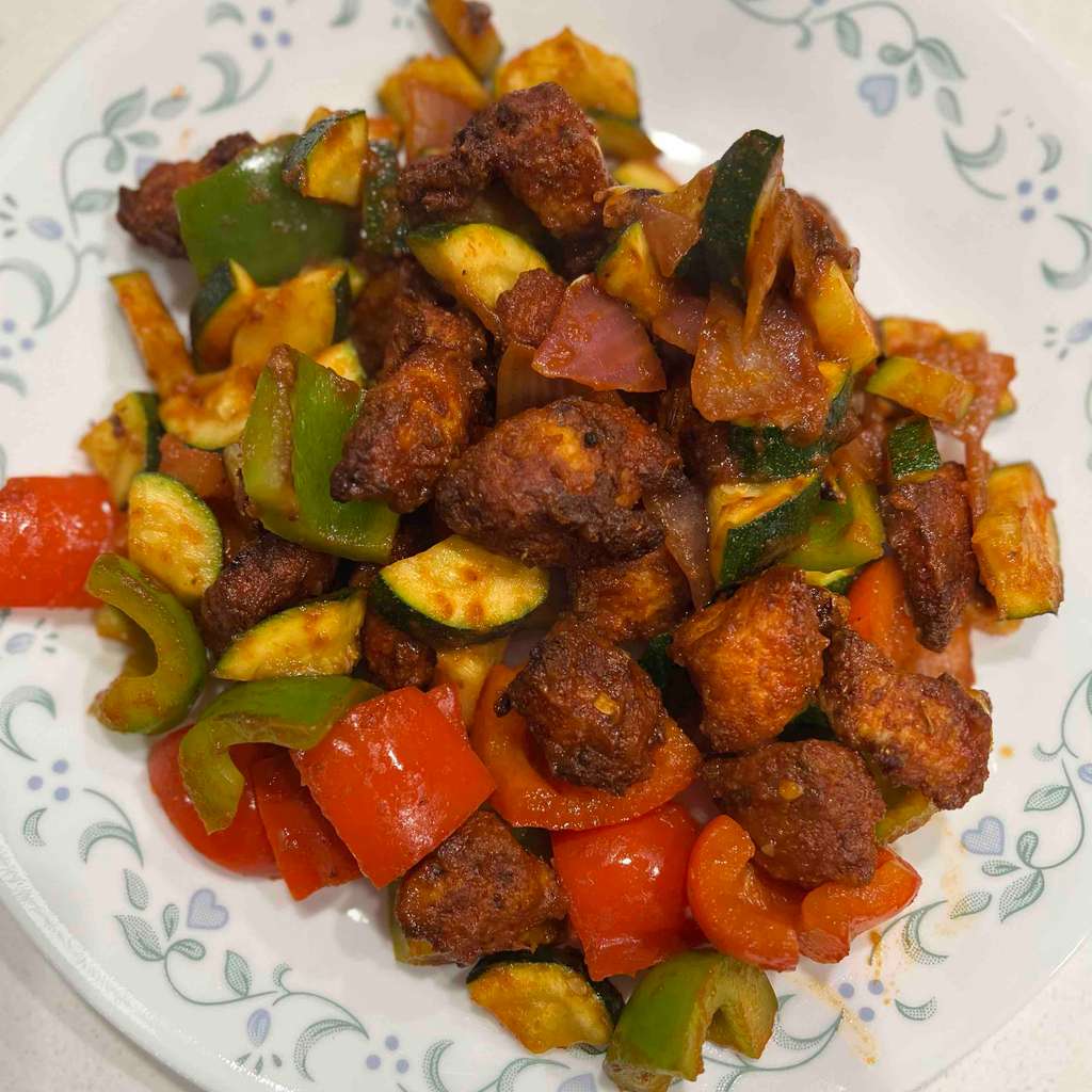 Tomato Veggie Chicken Stir